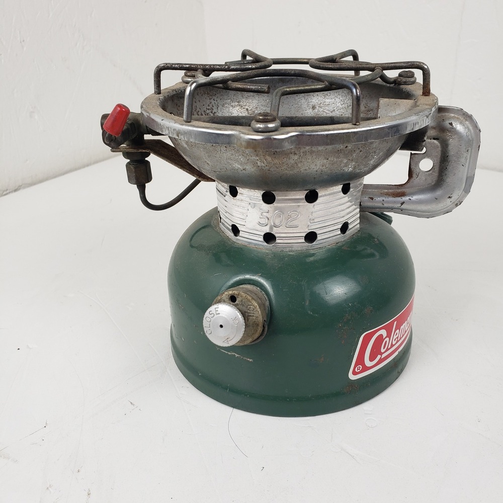 Vintage Coleman Sportster 502 Single Burner Camping Stove Green 2 73 Feb 1973